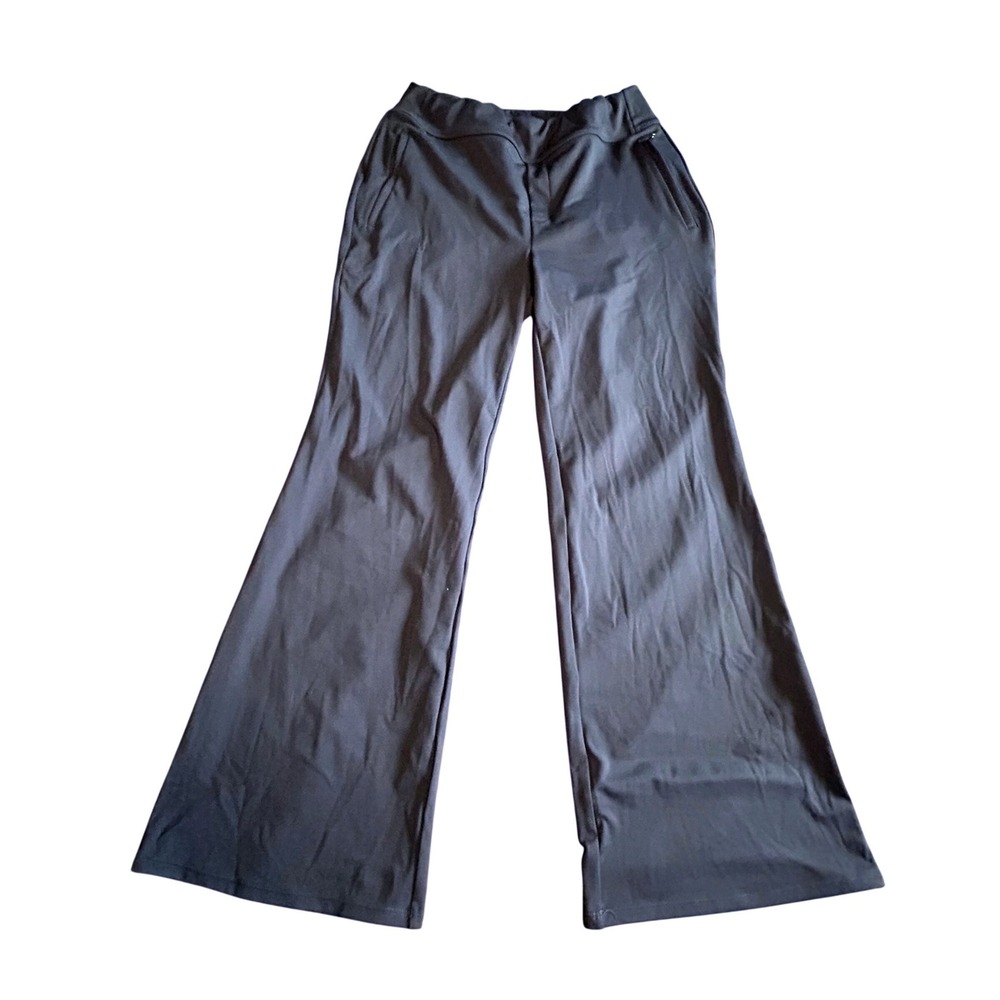 Halara Women Dark Gray Wide Leg High Waisted Yoga Pants Pockets Large